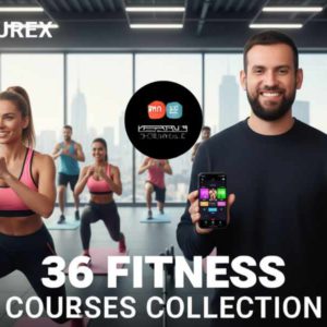 A collection of 36 fitness courses with full PLR & MRR resell rights