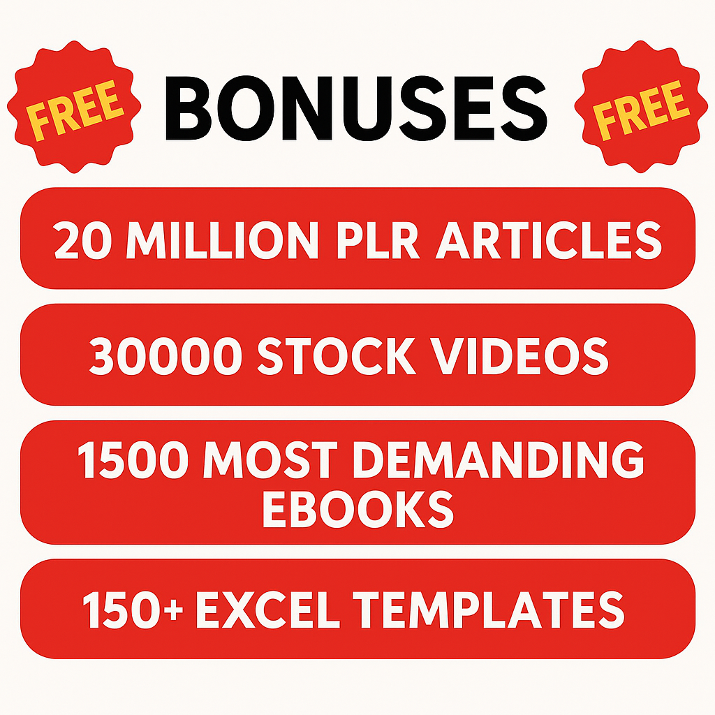 2 Million+ eBooks Collection + 2 Million PLR Articles Bonus with Resell Rights | 2M eBooks Bundle