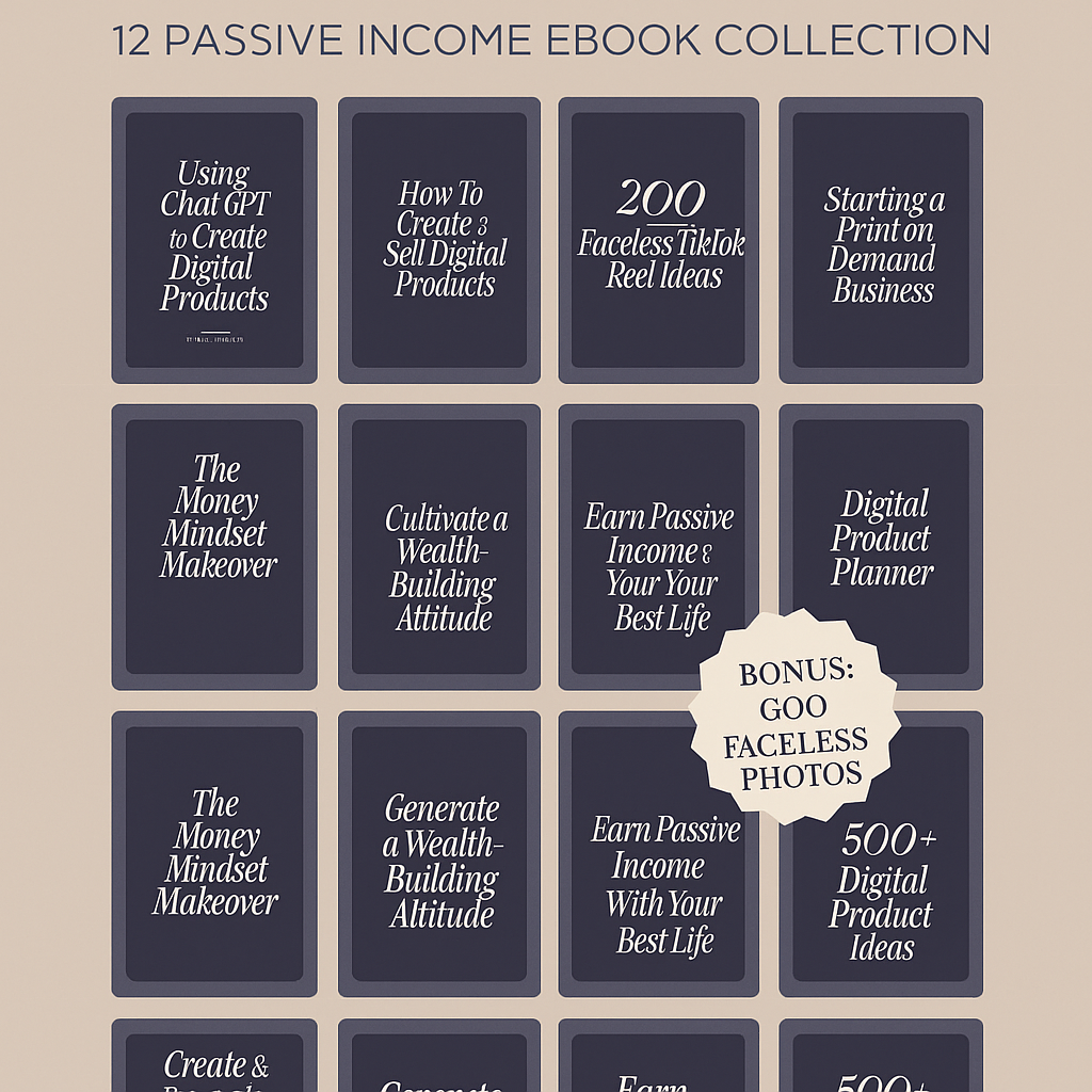 Passive Income eBook Bundle MRR | Master Resell Rights | Resell Digital Products