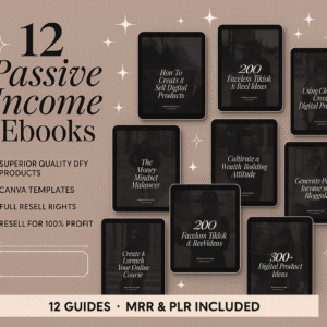 Passive Income eBook Bundle MRR | Master Resell Rights | Resell Digital Products