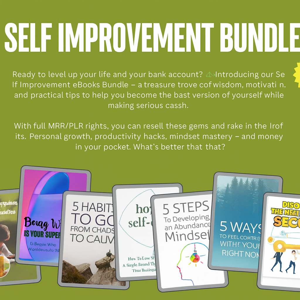 Self-Improvement eBooks Bundle / 750 Digital Books with Resell Rights / Ebook Collection