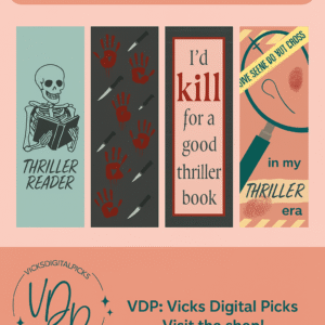 Thriller, Psychological Thriller Bookmark