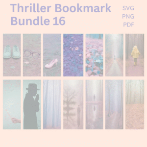 Thriller Bookmark Bundle, Horror Crime Thriller Bookmarks - Digital, downloadable bookmark