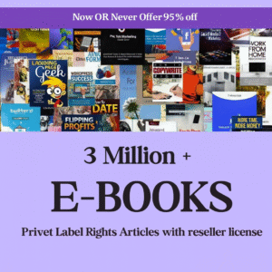 3 Million+ Ebooks + 3 Million PLR Articles Bonus with reseller rights | 3 M Ebooks bundle