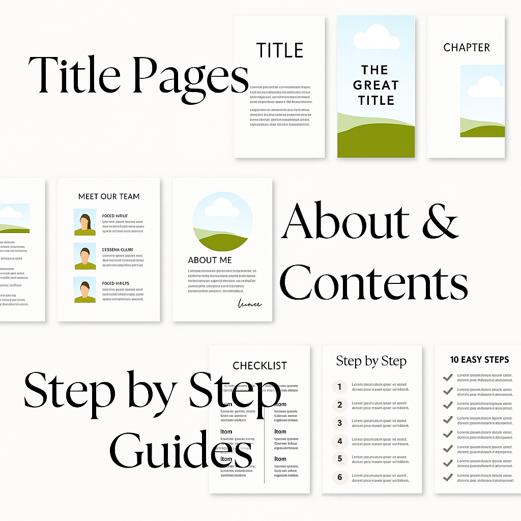 Canva eBook Template, Course WorkBook Template, How to Create e-Book, 250 page book Template