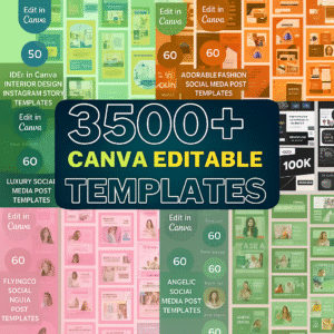3500+ Editable Canva Social Media Templates Complete Bundle