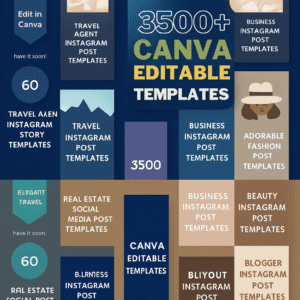 3500+ Editable Canva Social Media Templates Complete Bundle