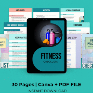 Printable Fitness Checklist with PLR Resell License