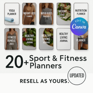 PLR MRR Fitness Planner Bundle with Resell Rights
