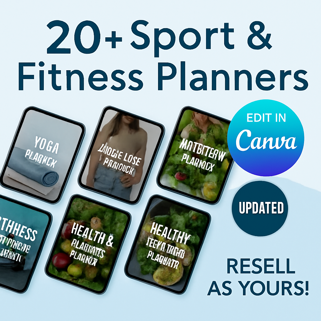 PLR MRR Fitness Planner Bundle with Resell Rights