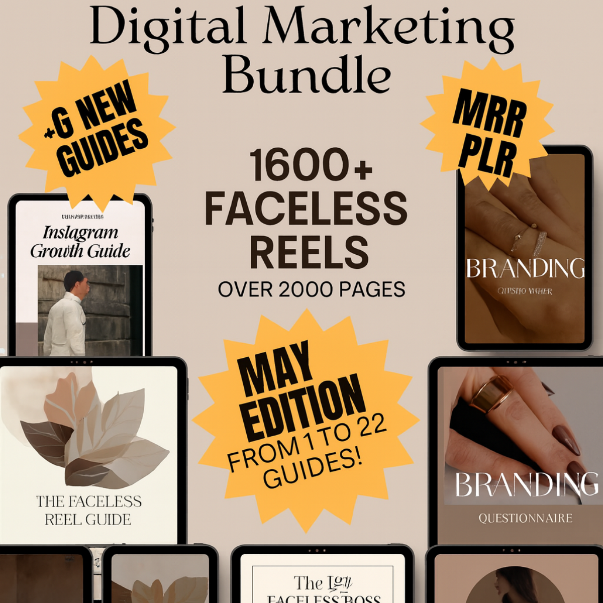 22 Faceless Digital Marketing MRR Products